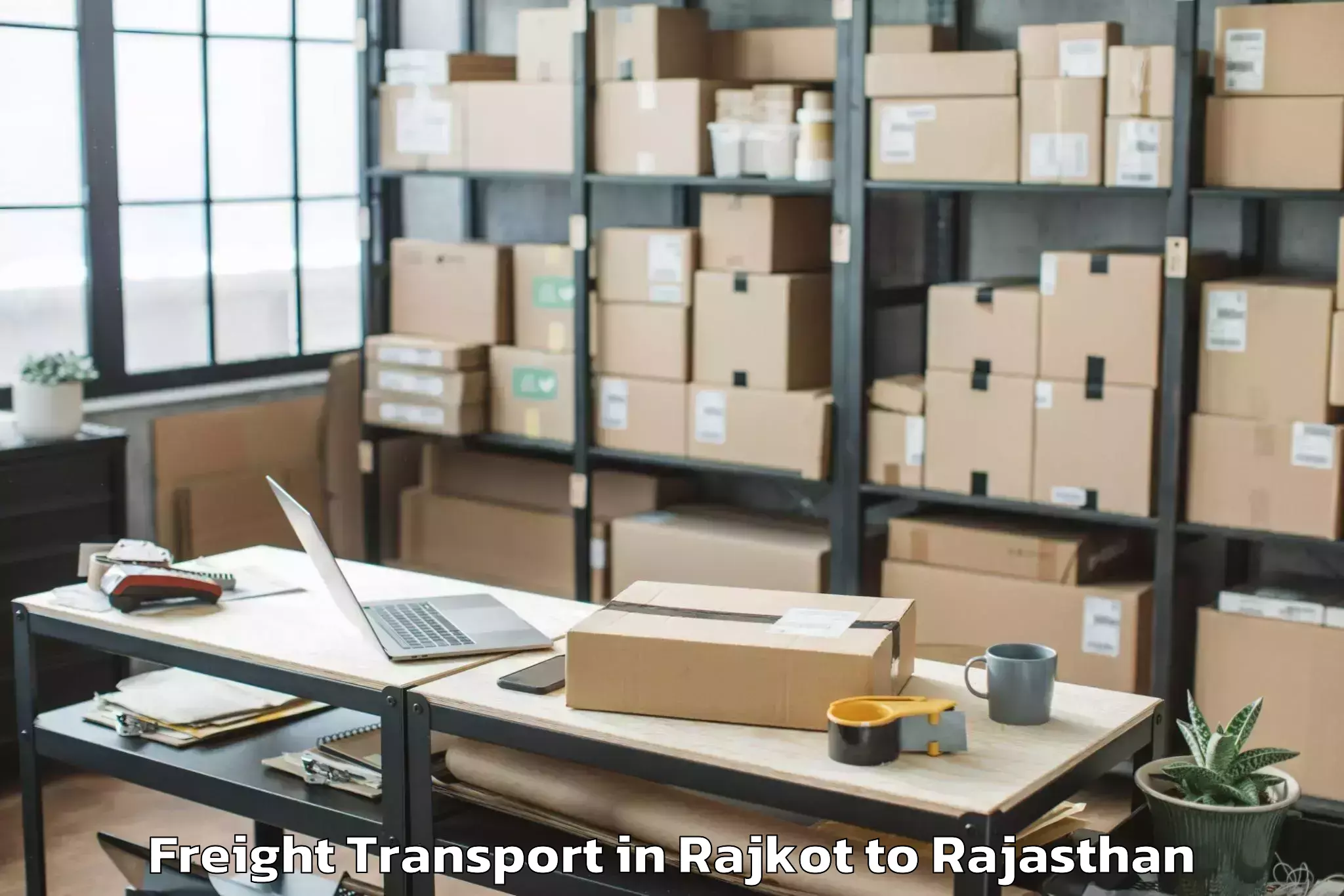 Professional Rajkot to Chomu Freight Transport